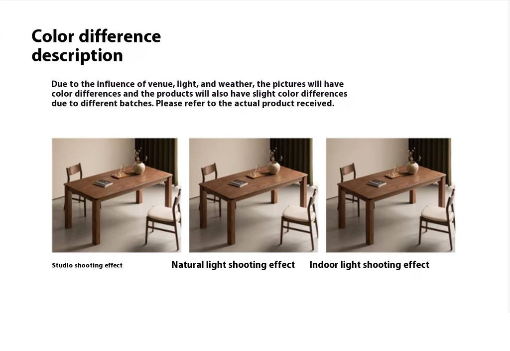 Black Walnut, Ash, Oak Solid Wood Large Board Dining Table