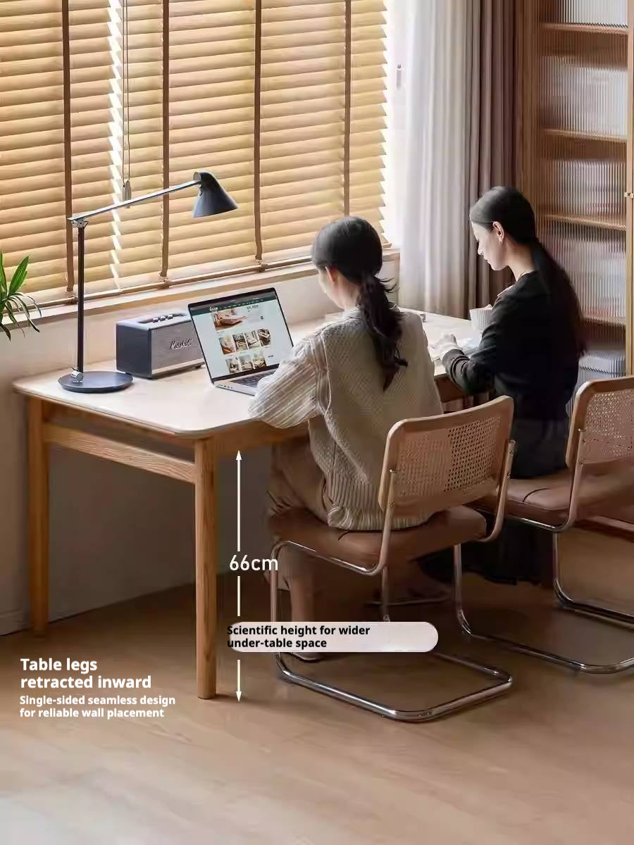 Oak Solid Wood Modern Rock Plate Dining Table