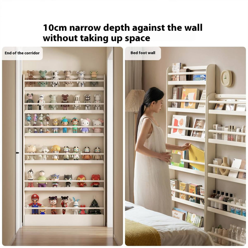 Rubberwood Solid Wood Cream Style Bookshelf