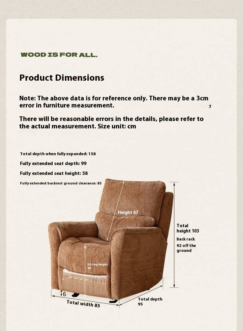 Fabric Lounge Electric Rocking Armchair