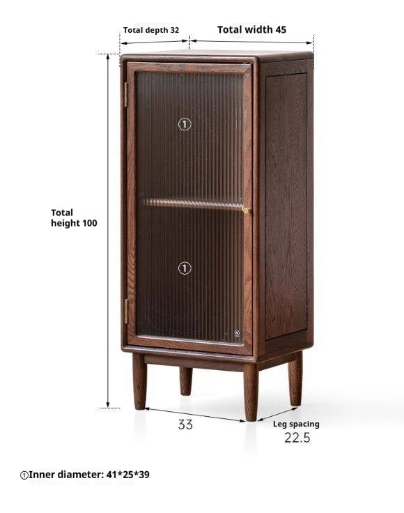 Oak Solid Wood Modern Side Cabinet