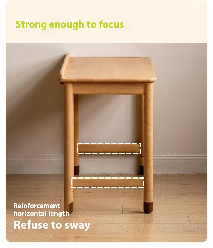 Beech Solid Wood Children's Learning Desk.