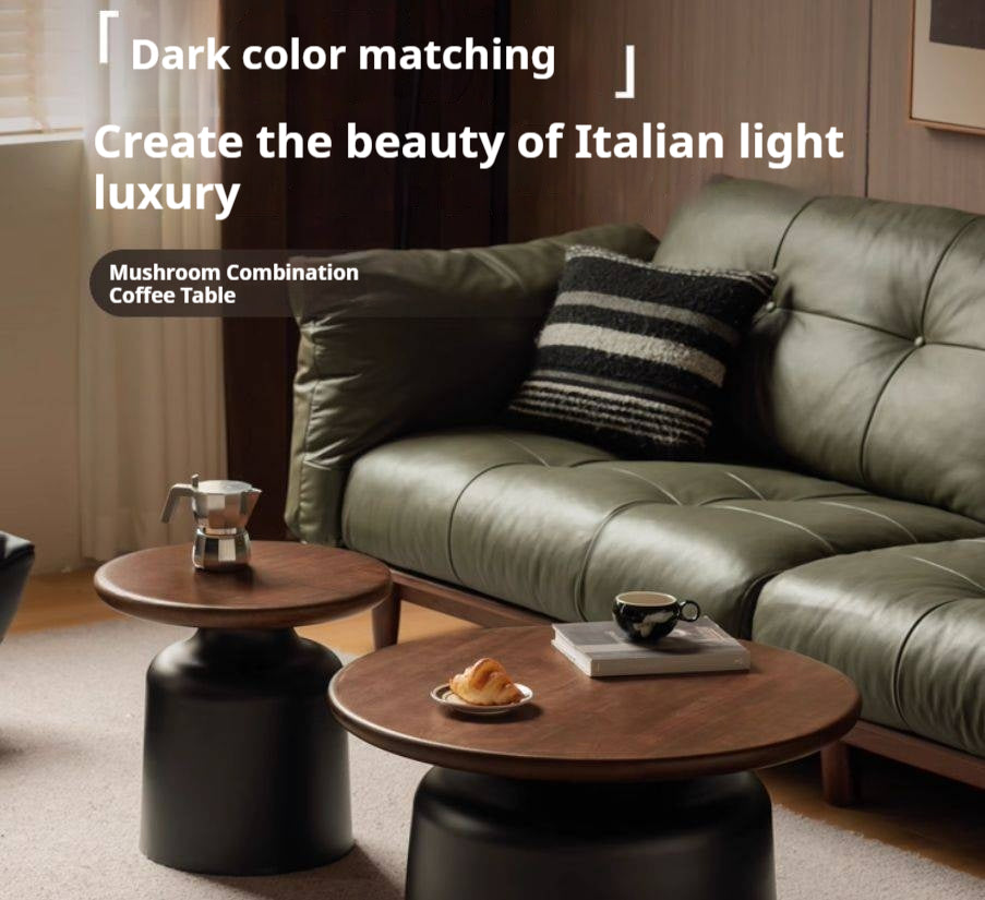 Black Walnut Solid Wood Italian Light Luxury Tea Table