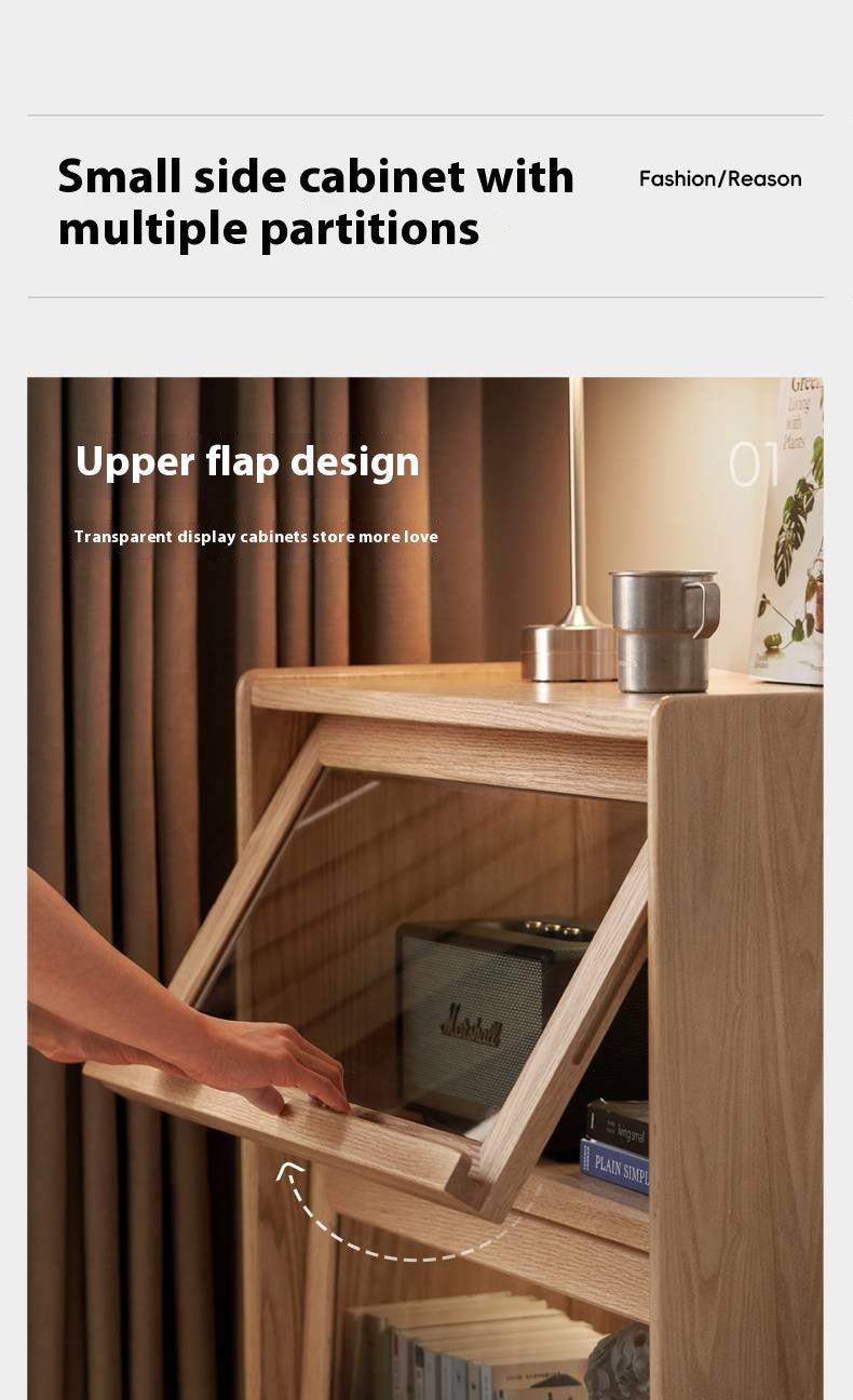 Ash Solid Wood Modern Side Cabinet