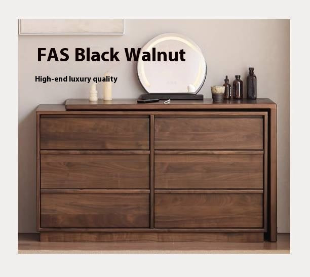 Black Walnut Solid Wood Light Luxury Dressing Table
