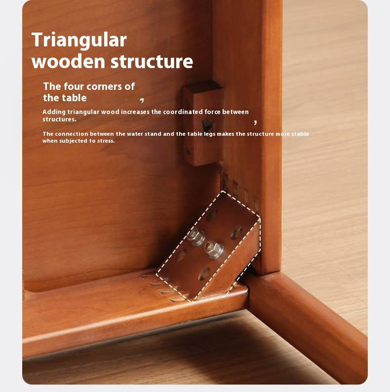 Poplar Solid Wood Antique Style Dining Table