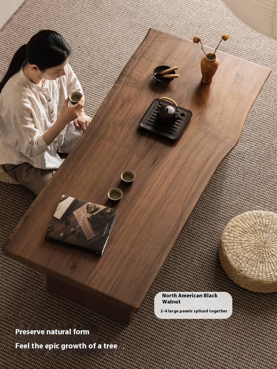 Black Walnut Solid Wood Wabi Sabi Style Coffee Table