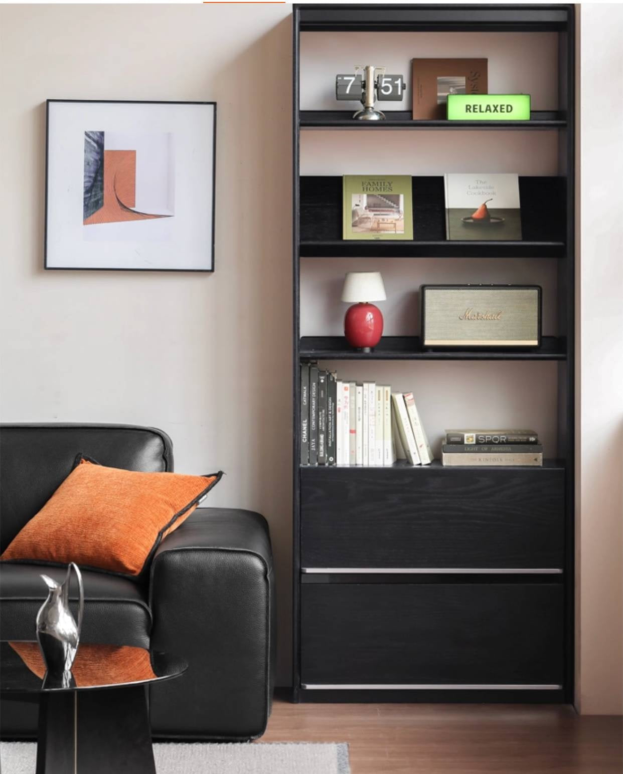 Oak Solid Wood Bauhaus Style Bookcase