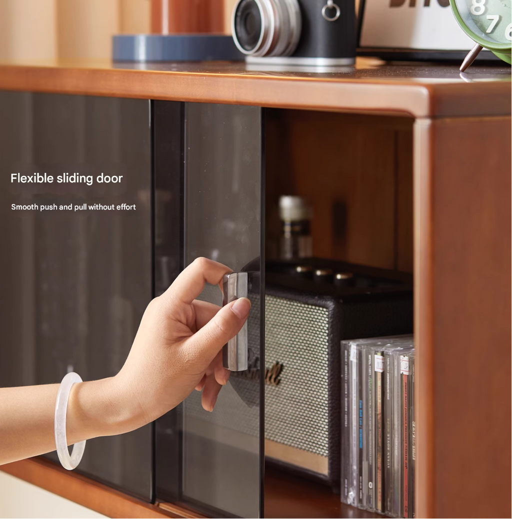 Tulip Solid Wood Middle Ages Flip Door Edge Cabinet.