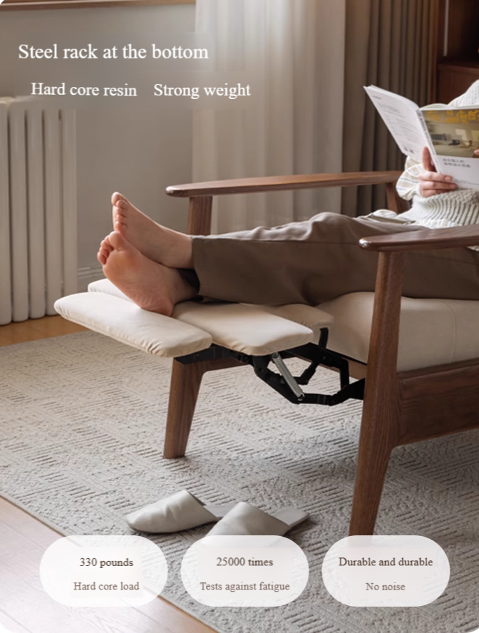 Oak Solid Wood Multifunctional Recliner Armchair