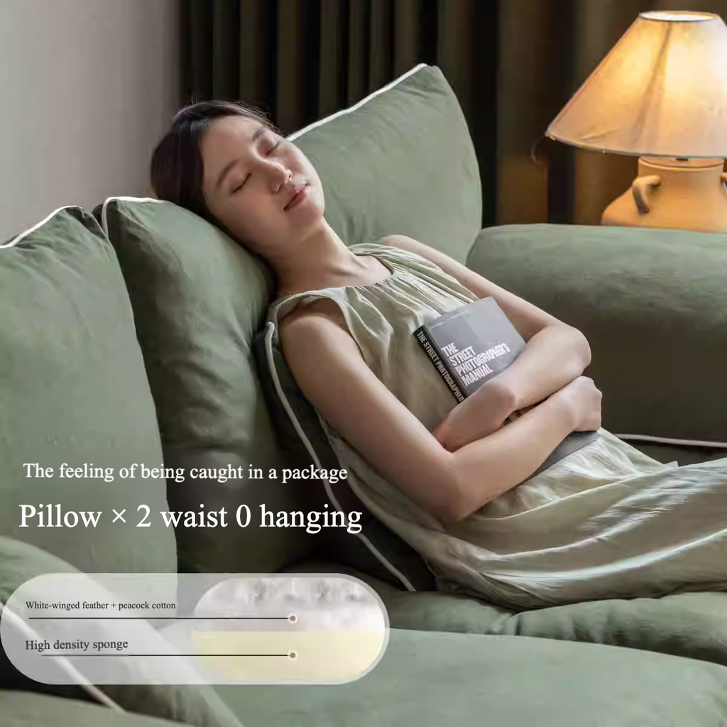 Cotton and Linen Sofa Wabi Sabi Style