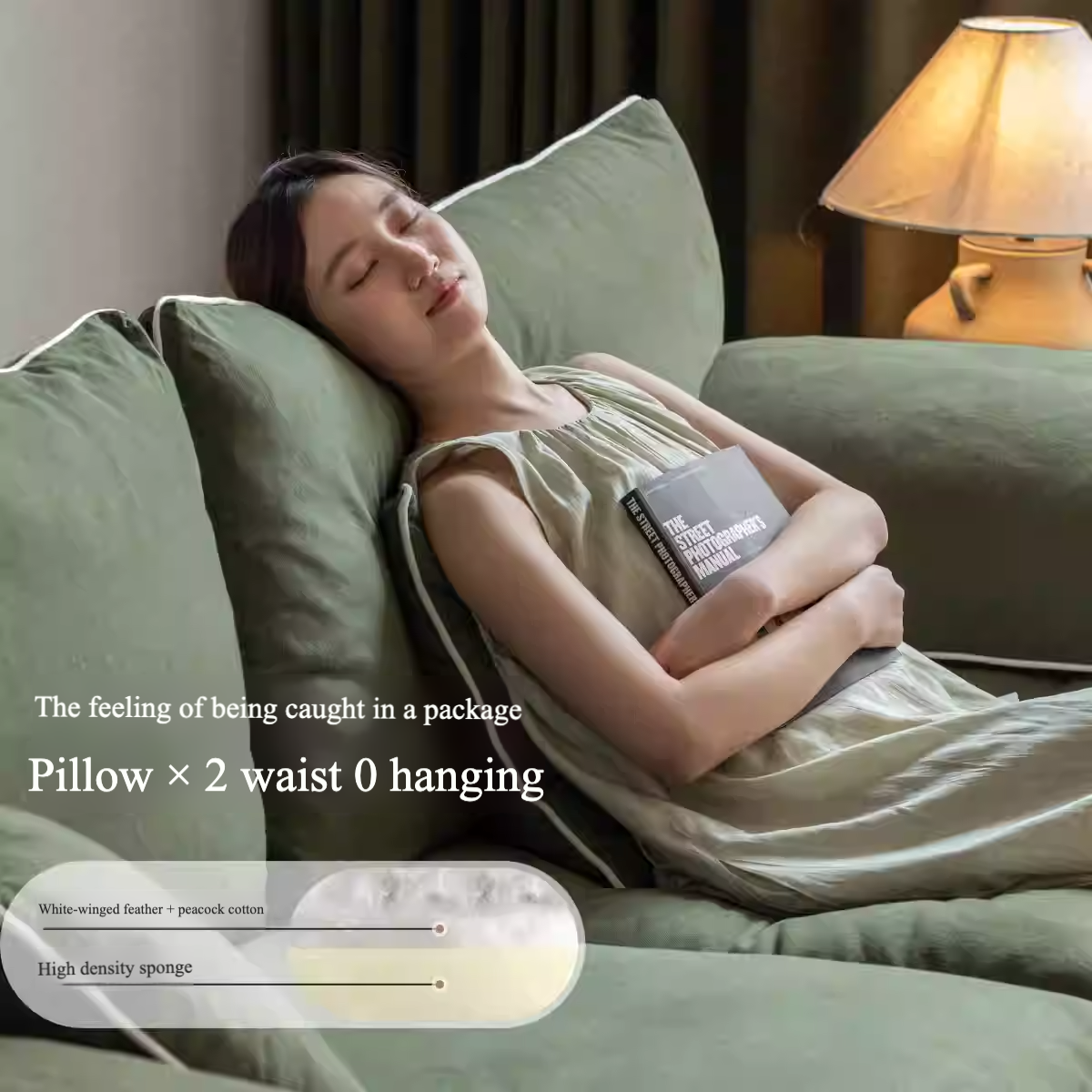 Cotton and Linen Sofa Wabi Sabi Style