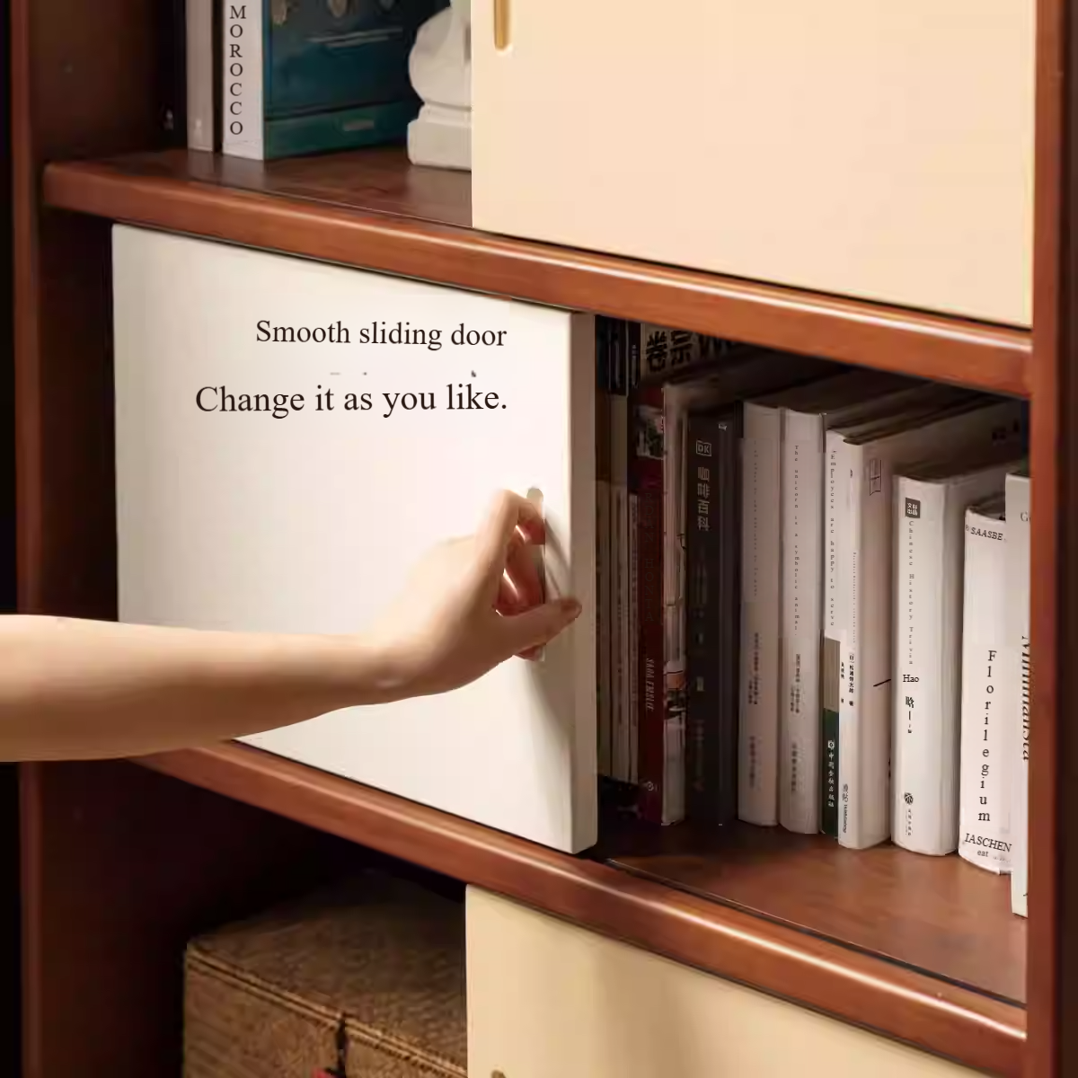 Poplar Solid Wood Bauhaus Side Cabinet