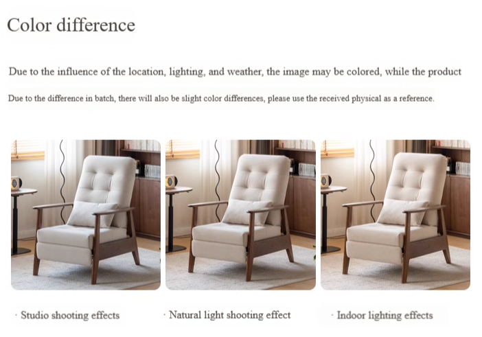 Oak Solid Wood Multifunctional Recliner Armchair