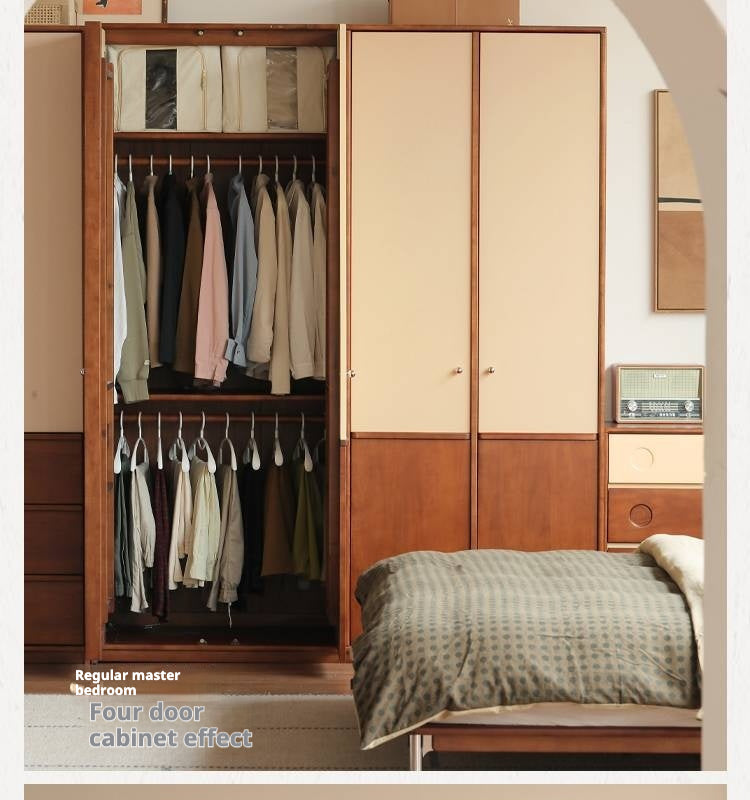 Oak Solid Wood Antique Style Wardrobe.