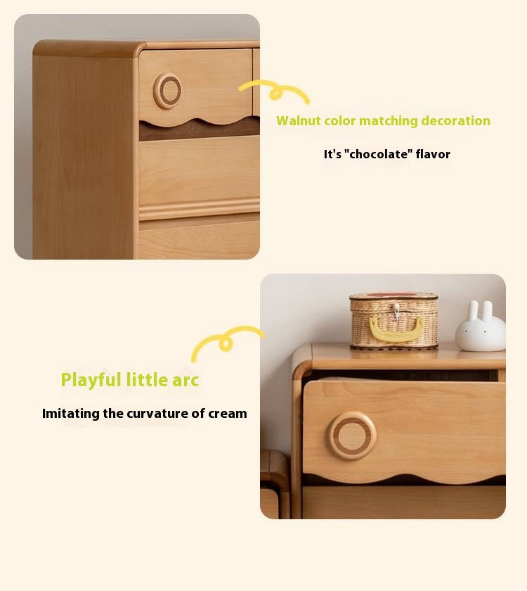 Beech Solid Wood Children's Chest of Drawers