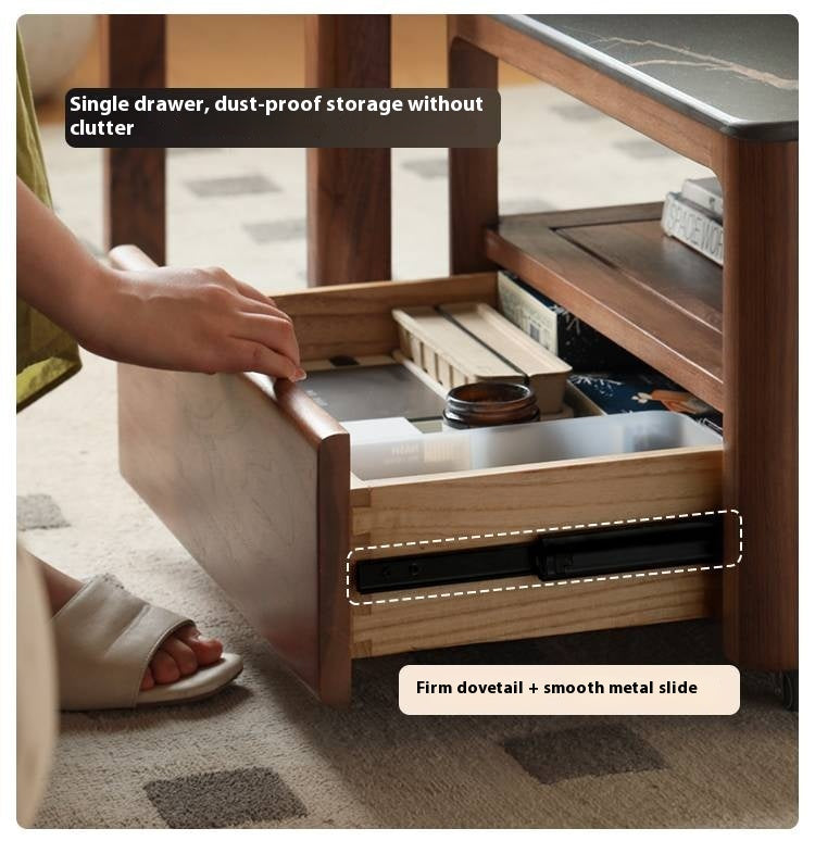 Black Walnut Solid Wood Modern TV Cabinet For Living Room