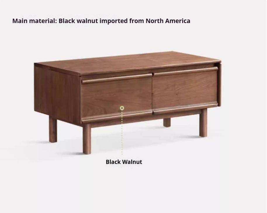 Black Walnut Solid Wood Modern Coffee Table