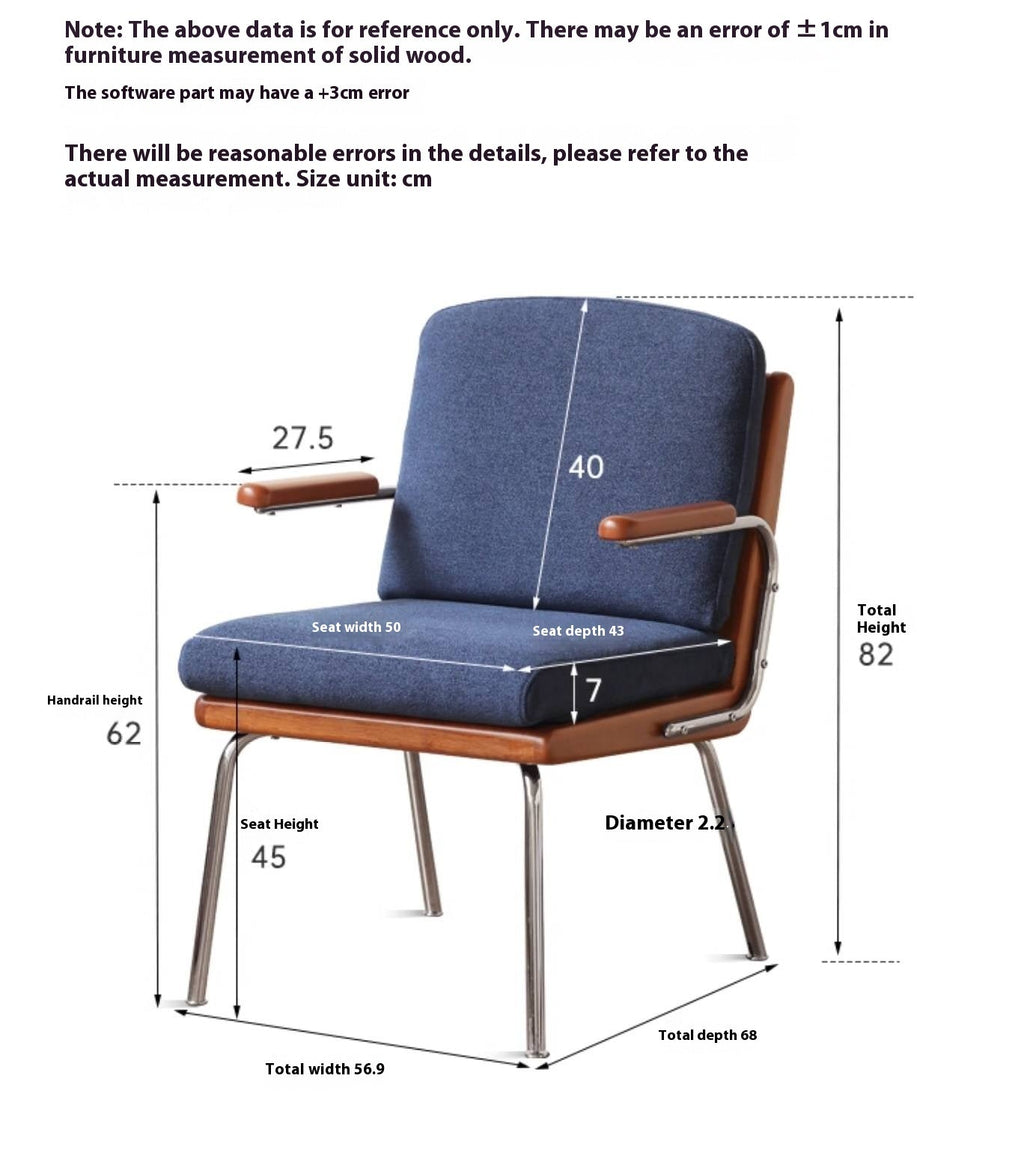 Solid Rubberwood Antique Style Leisure Armchair