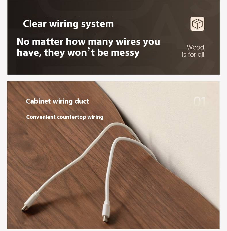 Black Walnut Solid Wood Sliding Doors TV Cabinet