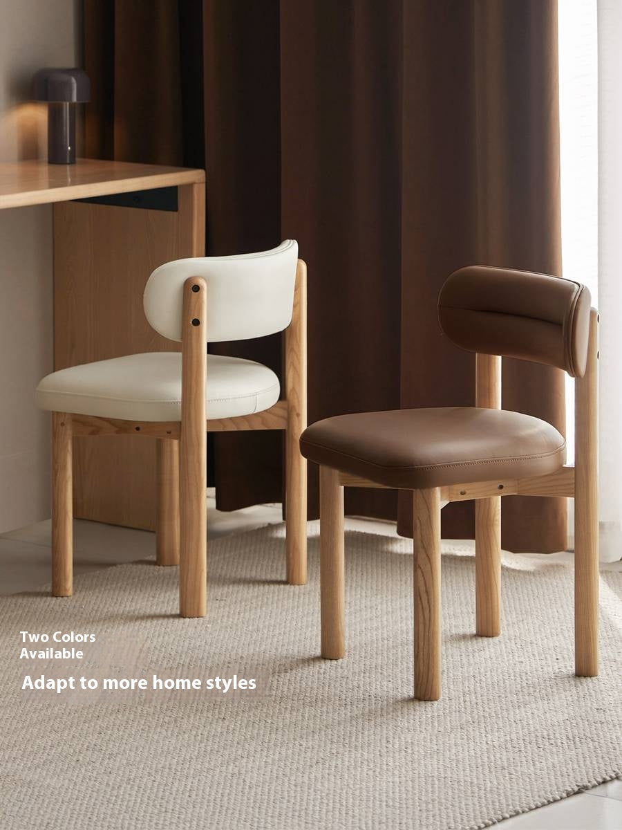 Ash Solid Wood Modern Style Makeup Chair