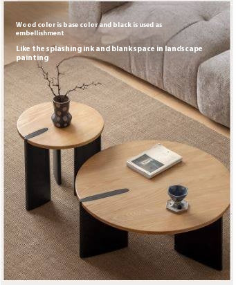 Ash Solid Wood Wabi Sabi Style Creative Coffee Table