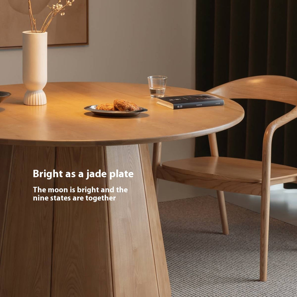 Ash Solid Wood Round Dining Table