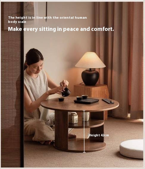 Ash Solid Wood Dual Use Tea Table