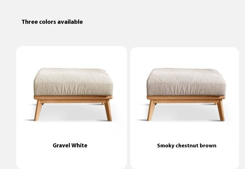 Ash, Oak, Black Walnut Solid Wood  Fabric Footstool-