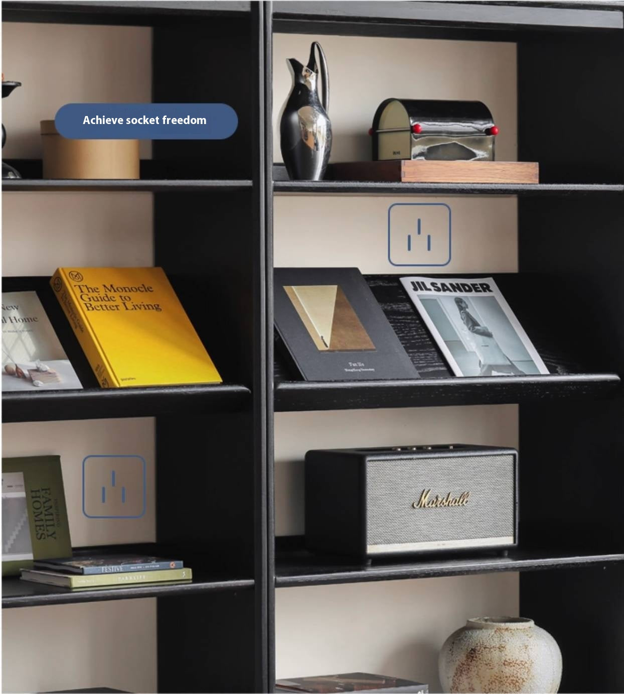 Oak Solid Wood Bauhaus Style Bookcase