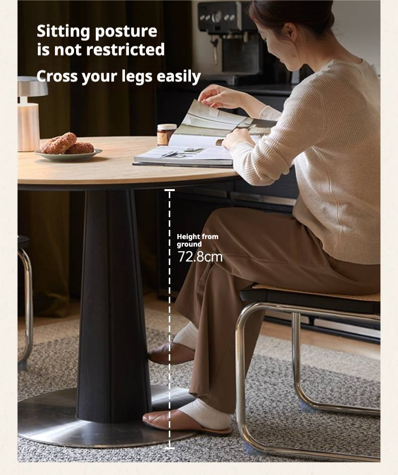 Oak Solid Wood Bauhaus Rock Plate Dining Table