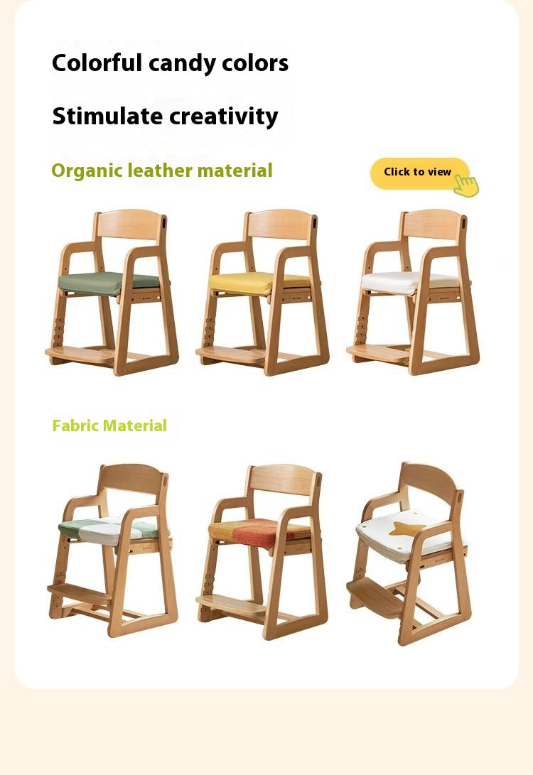 Beech Solid Wood Washable Kids Soft Chair
