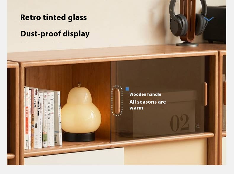 Cherry Solid Wood Ancient Style Bookcases