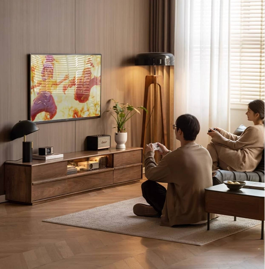 Black Walnut Solid Wood TV Stand