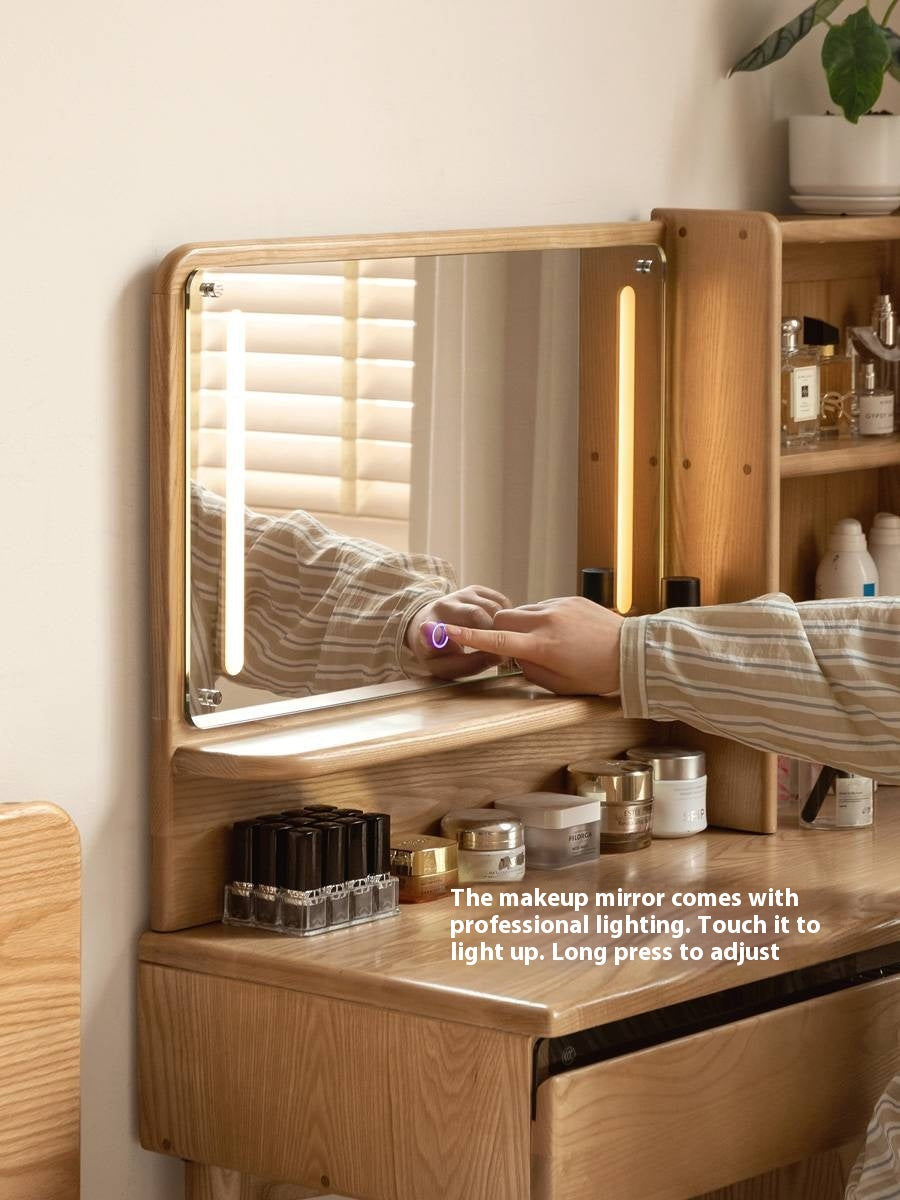 Ash Solid Wood Multifunctional Modern Dressing Table