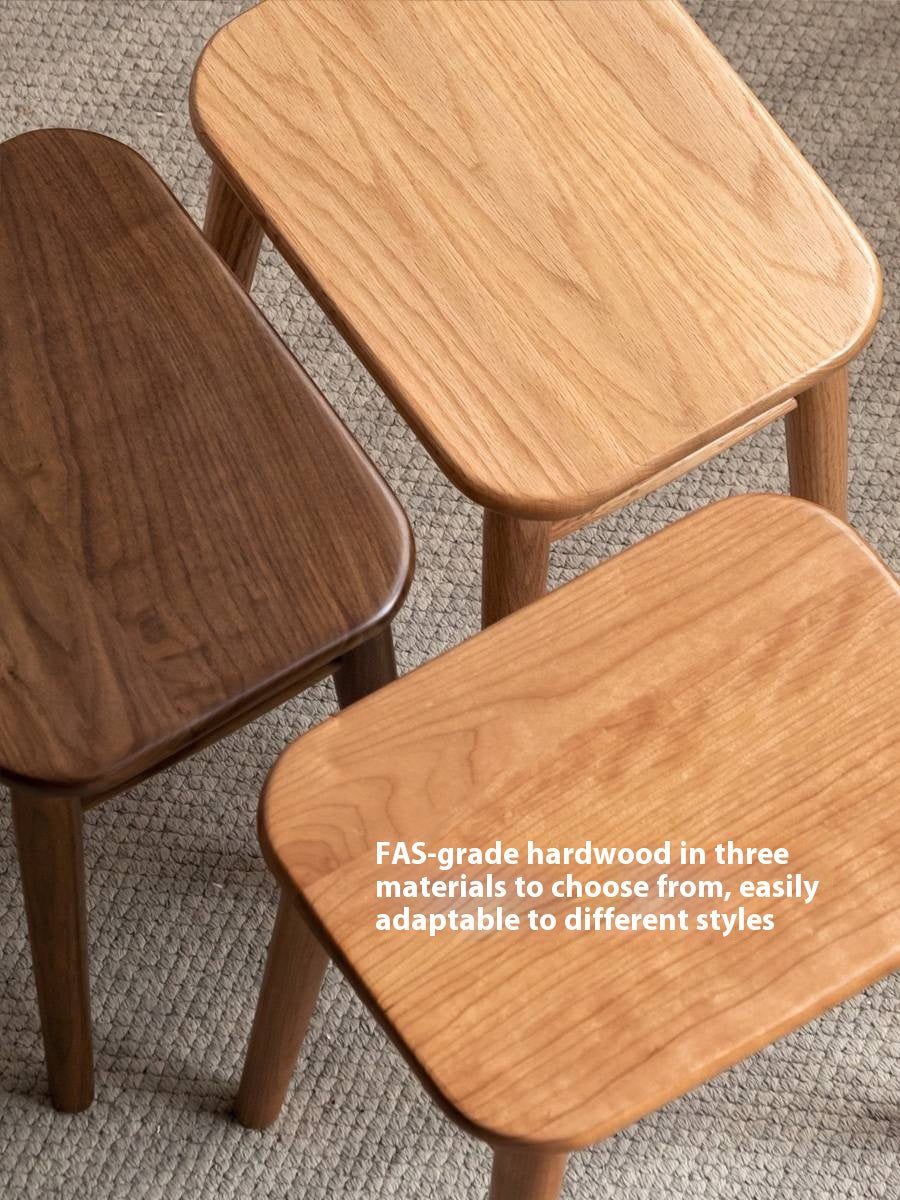 Black Walnut, Oak, Cherry, Rubberwood, Sandalwood Solid Wood Dressing Stool