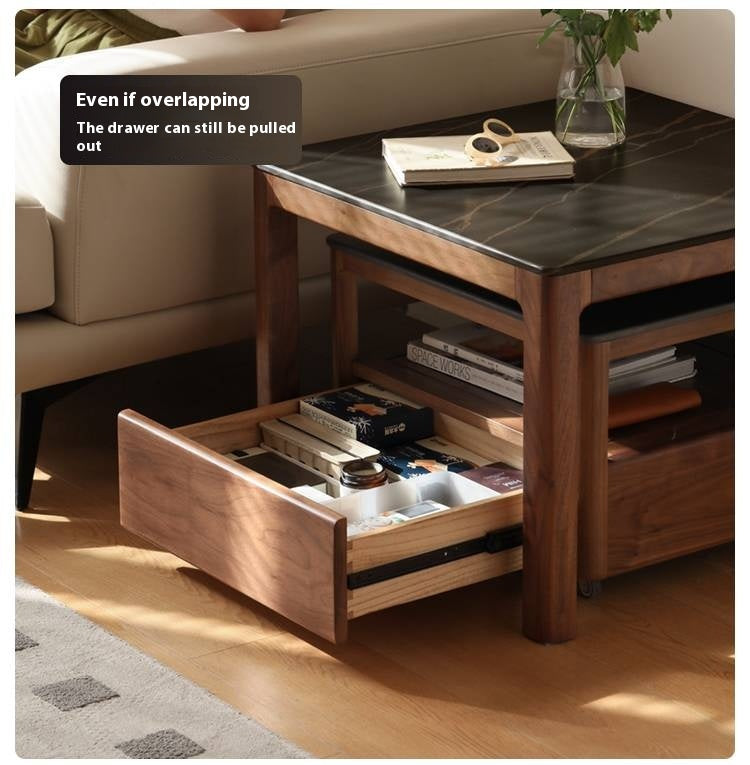 Black Walnut Solid Wood Modern TV Cabinet For Living Room