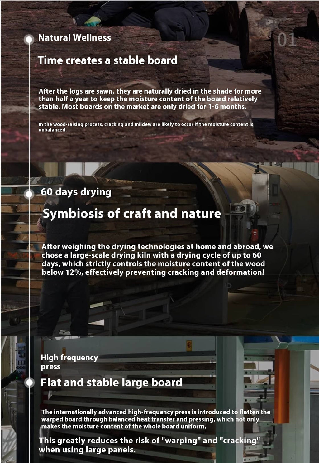 Black Walnut Solid Wood Wabi Sabi Style Dining Table Board