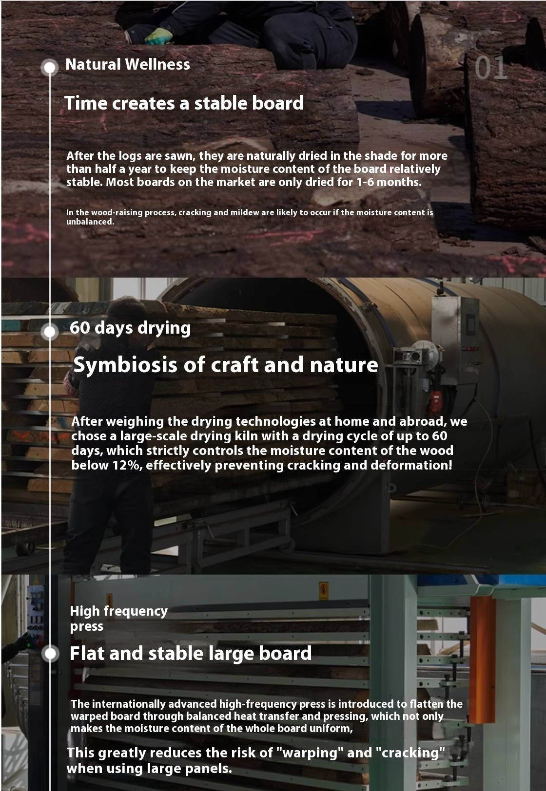 Black Walnut Solid Wood Wabi Sabi Style Dining Table Board