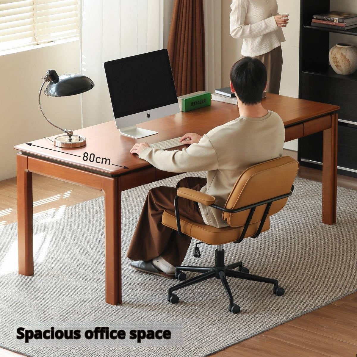 Poplar Solid Wood Antique Style Office Desk