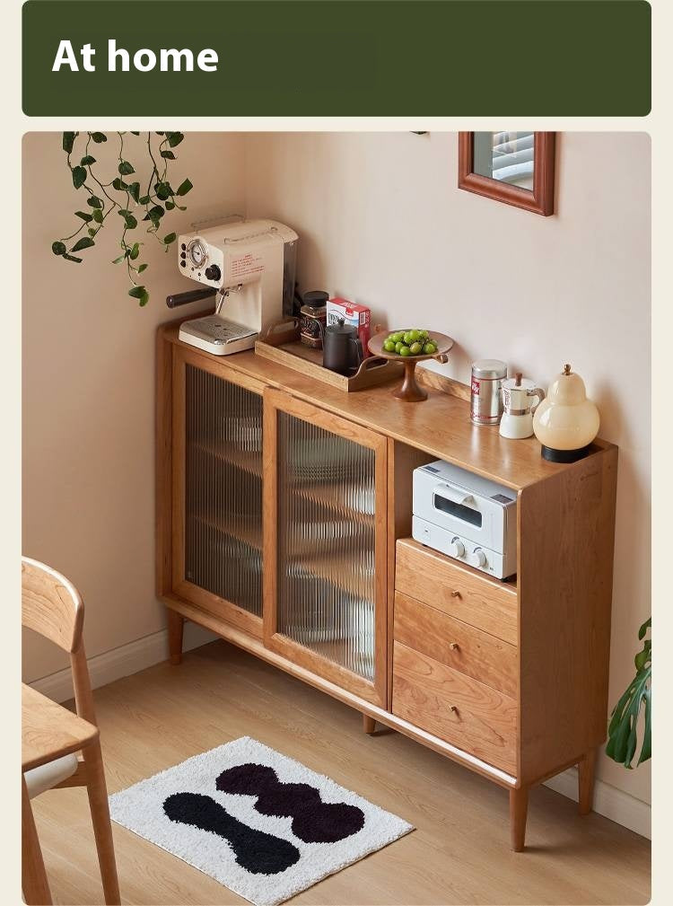 Cherry, Ash Solid Wood Ancient Style Ultra Thin Side Cabinet