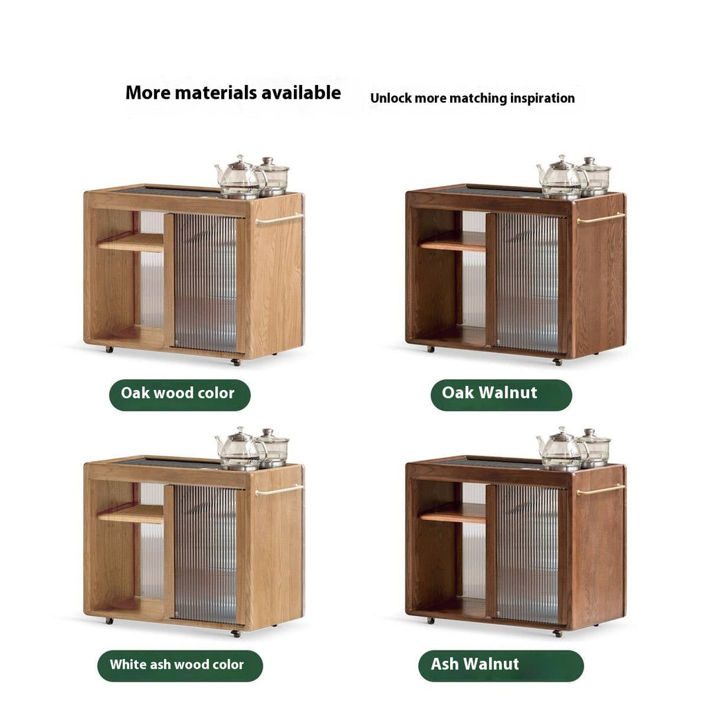 Black Walnut Solid Wood Tea Cabinet