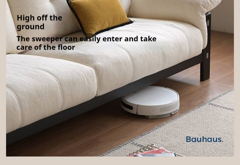 Ash Solid Wood Fabric, Leather Sofa