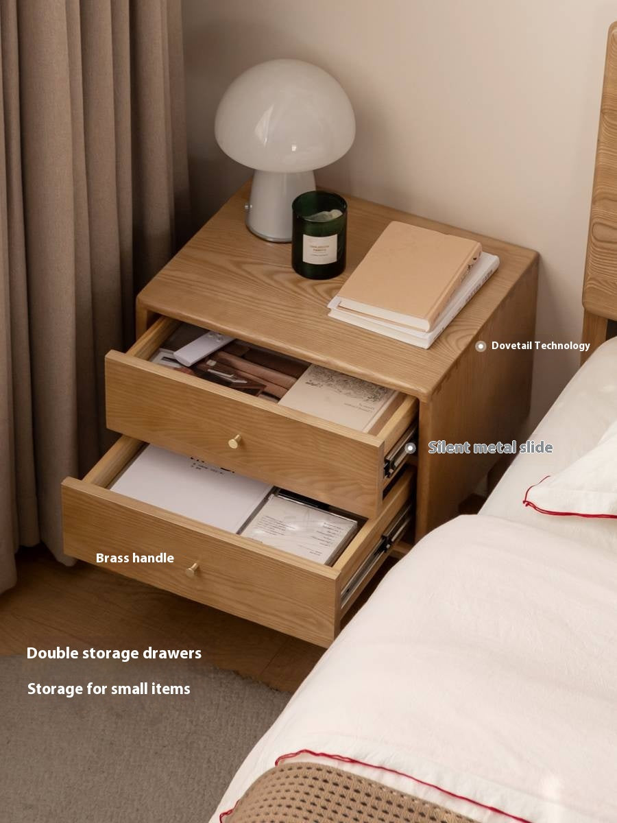 Ash, Cherry Solid Wood Modern Style Nightstand