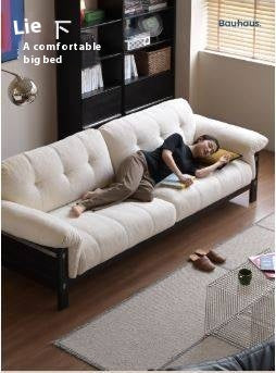 Ash Solid Wood Fabric, Leather Sofa