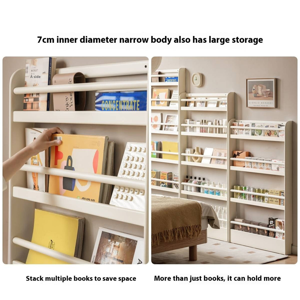 Rubberwood Solid Wood Cream Style Bookshelf