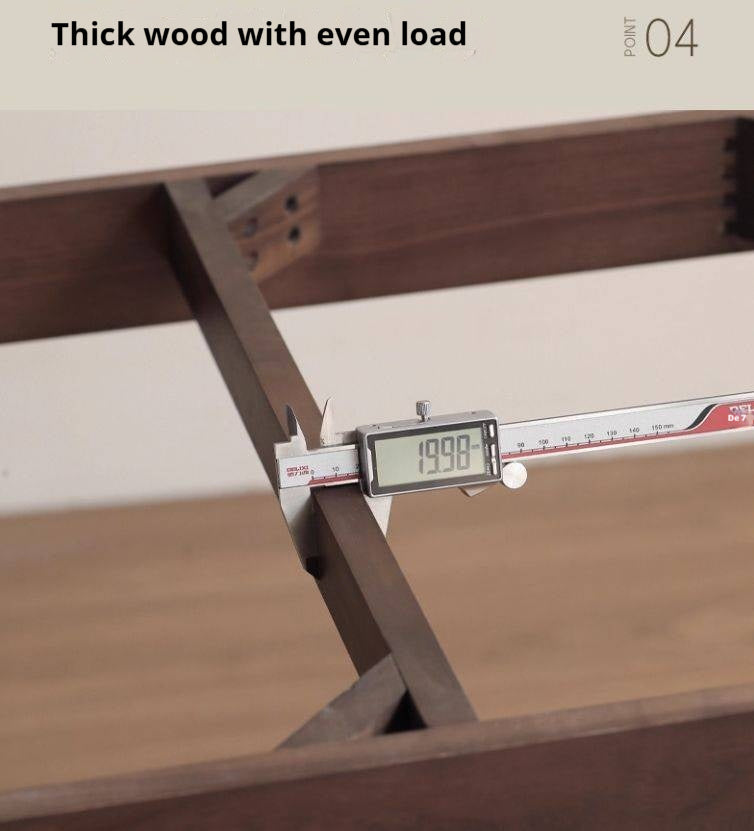 Black Walnut Solid Wood Modern Rock Plate Dining Table