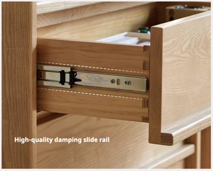 Ash Solid Wood Edge Cabinet Wabi Sabi Style