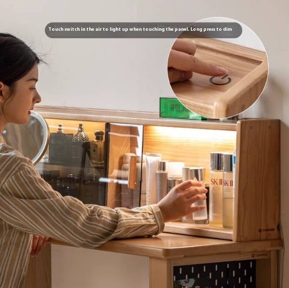 Ash Solid Wood Modern Multi-function Dressing Table