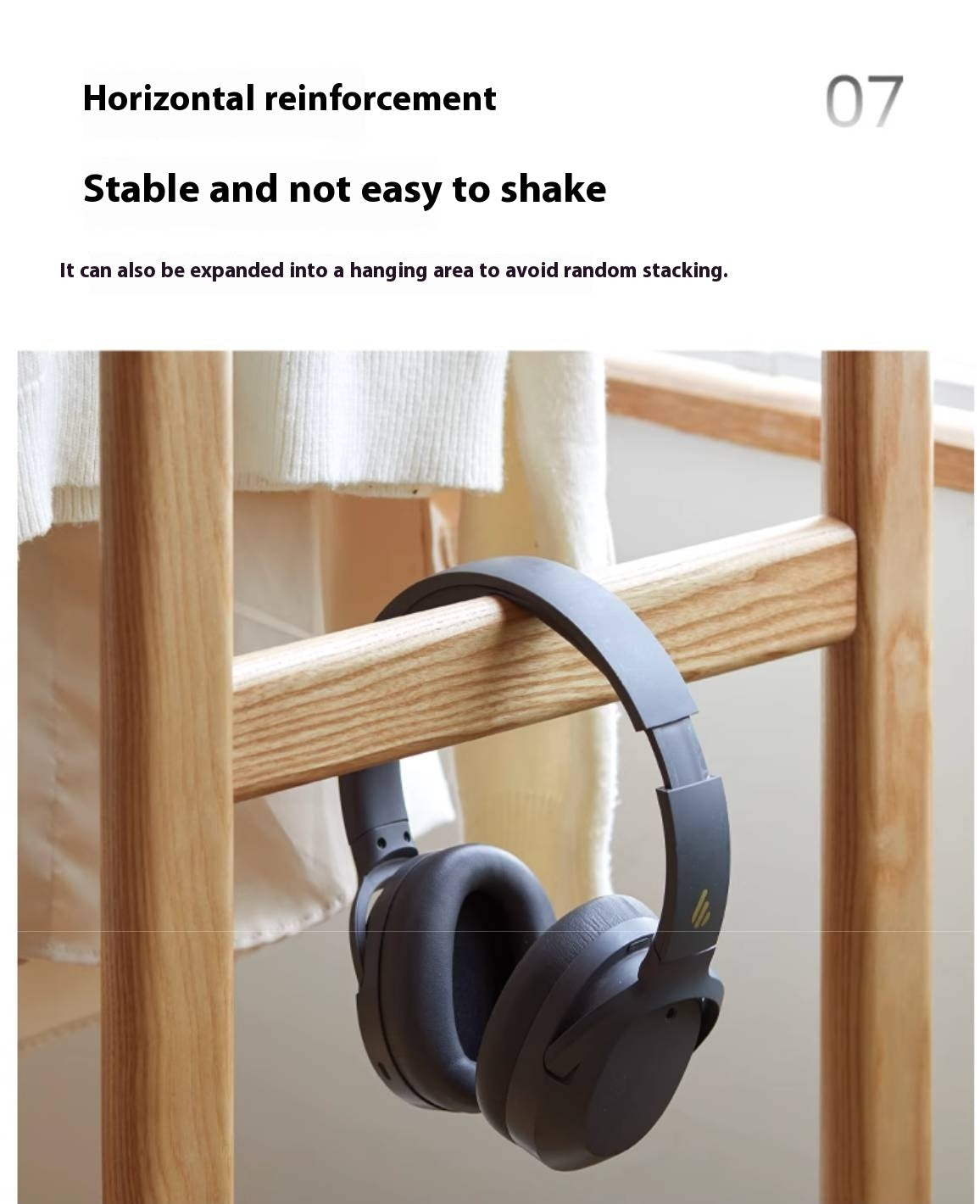 Ash Solid Wood Modern Style Hanger With Storage